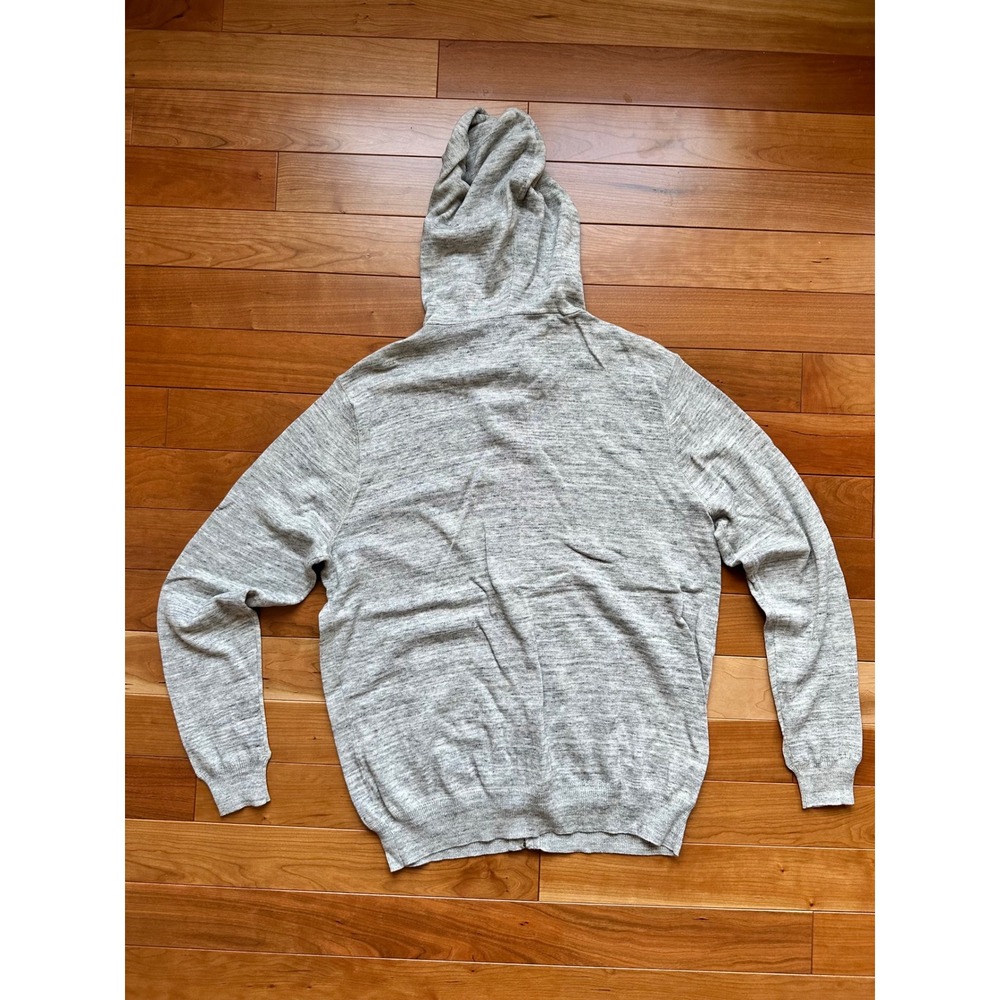 J.Crew Mens Marled Grey 100% Cotton Full Zip Hoodie Sweater Size L - Picture 2 of 6